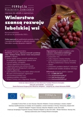 Plakat - Winiarstwo szansą rozwoju lubelskiej wsi