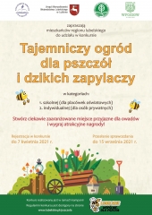 Plakat - Konkurs „Tajemniczy ogród dla pszczół i dzikich zapylaczy”