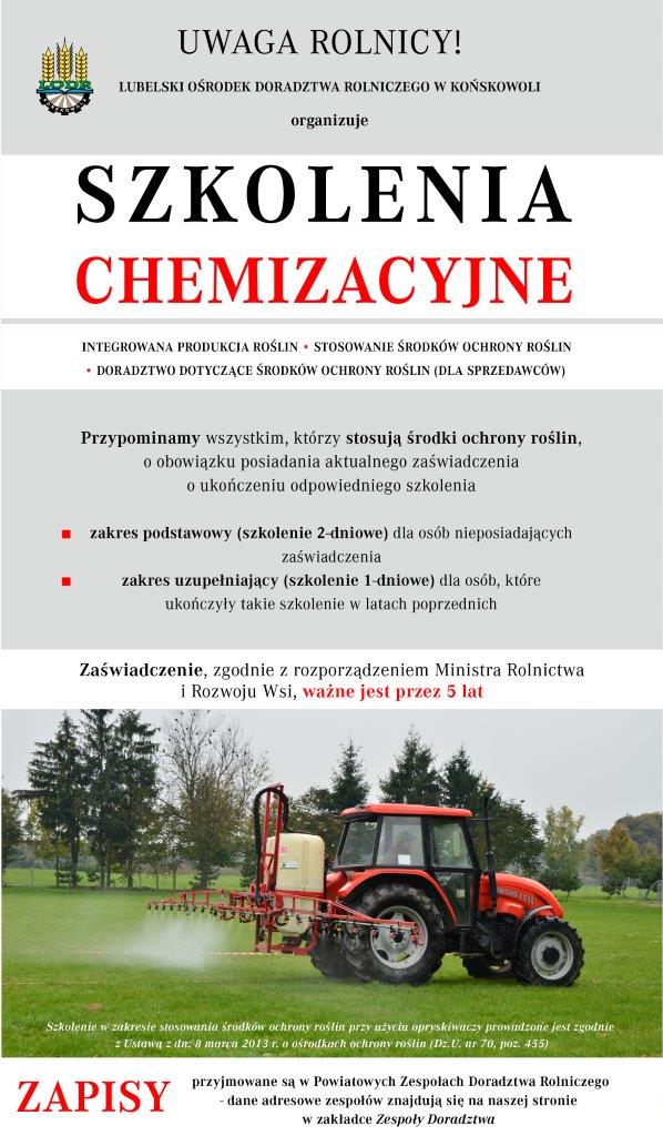 Plakat Kursy Chemizacyjne